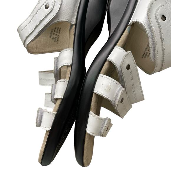 Propet 10 M Aurora Adjustable Strappy Sandals White Leather Comfort Low - Picture 8 of 10